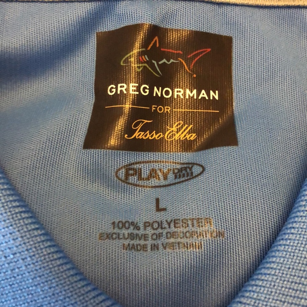 Greg Norman Blue Striped Polo Shirt UPF 25 - Picture 4 of 8